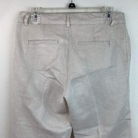 MAX Jeans: linen high waist relax hip cropped leg cuffed trousers pants EUC - Picture 4 of 9